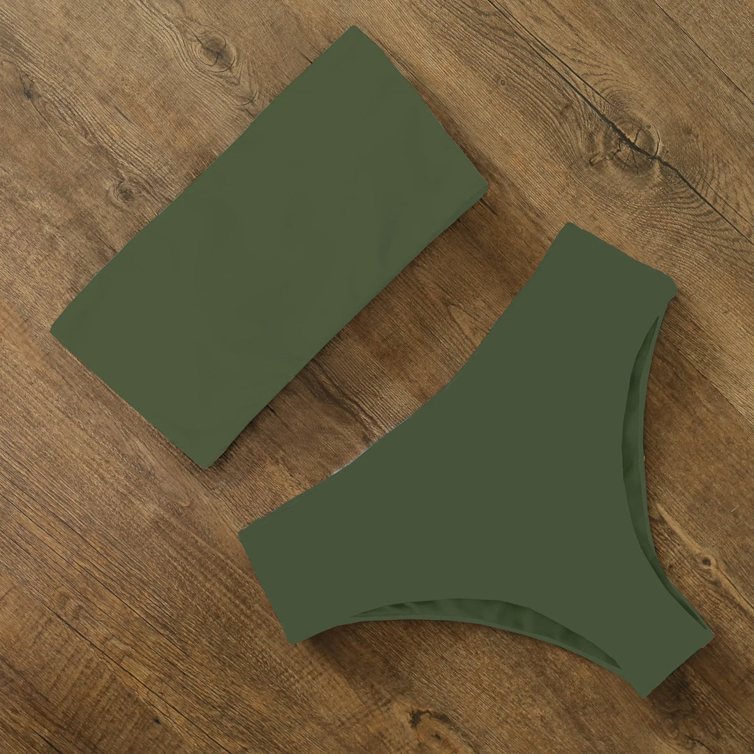 Maillot de bain 2 pièces sans bretelles