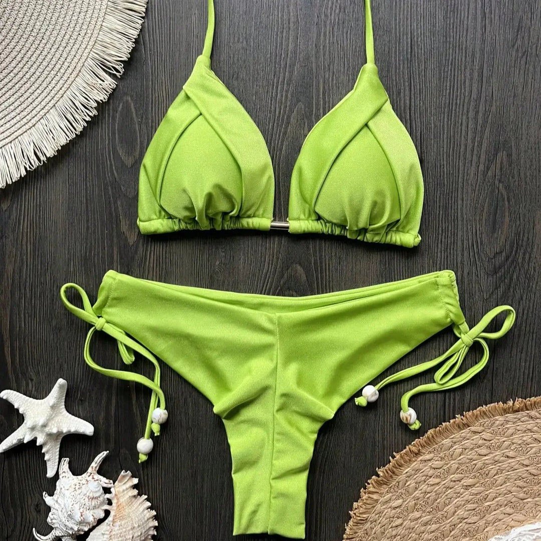 Bikini à cordons décoratifs