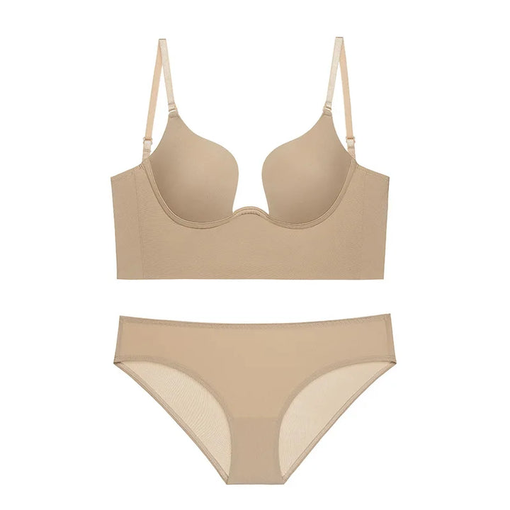 Ensemble de lingerie à demi-corset plongeant