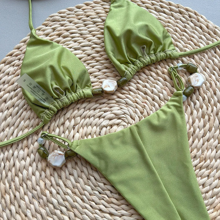 Bikini à pierres décoratives