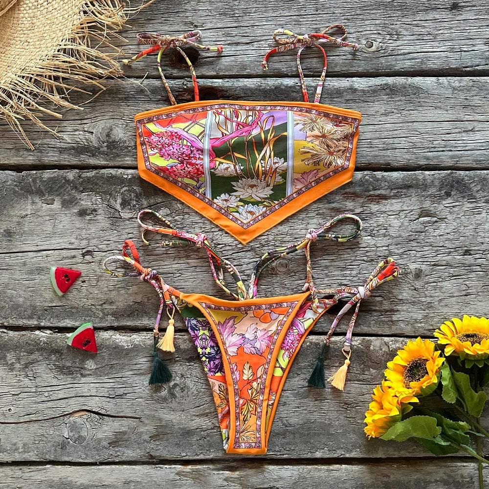 Maillot de bain style bandana