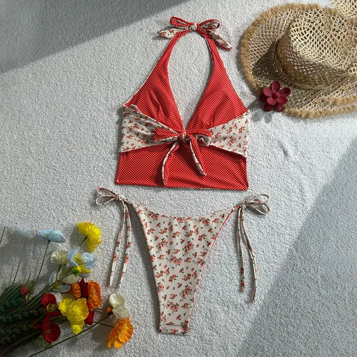 Maillot de bain à top attache nuque