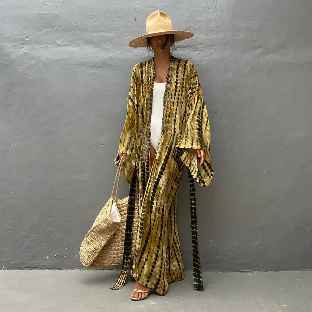 Kimono de plage tie-dye
