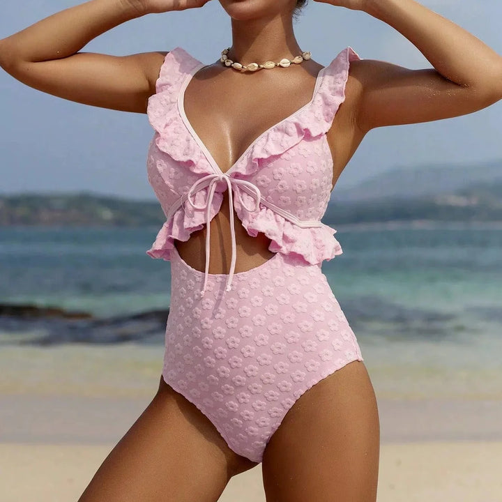 Maillot de bain une pièce à petites fleurs