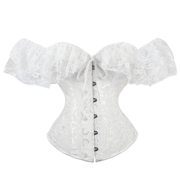Corset overbust à décolleté espagnol et manches fluides