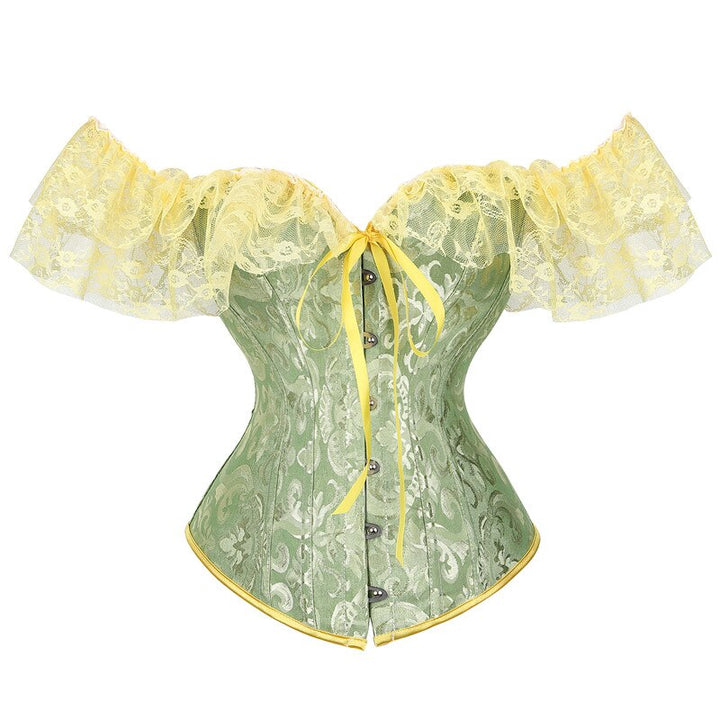 Corset overbust à décolleté espagnol et manches fluides