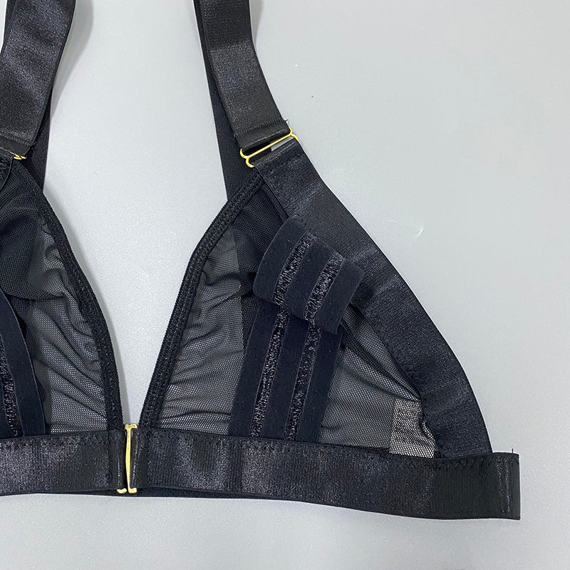 Ensemble de sous-vêtements rayés 3 pièces