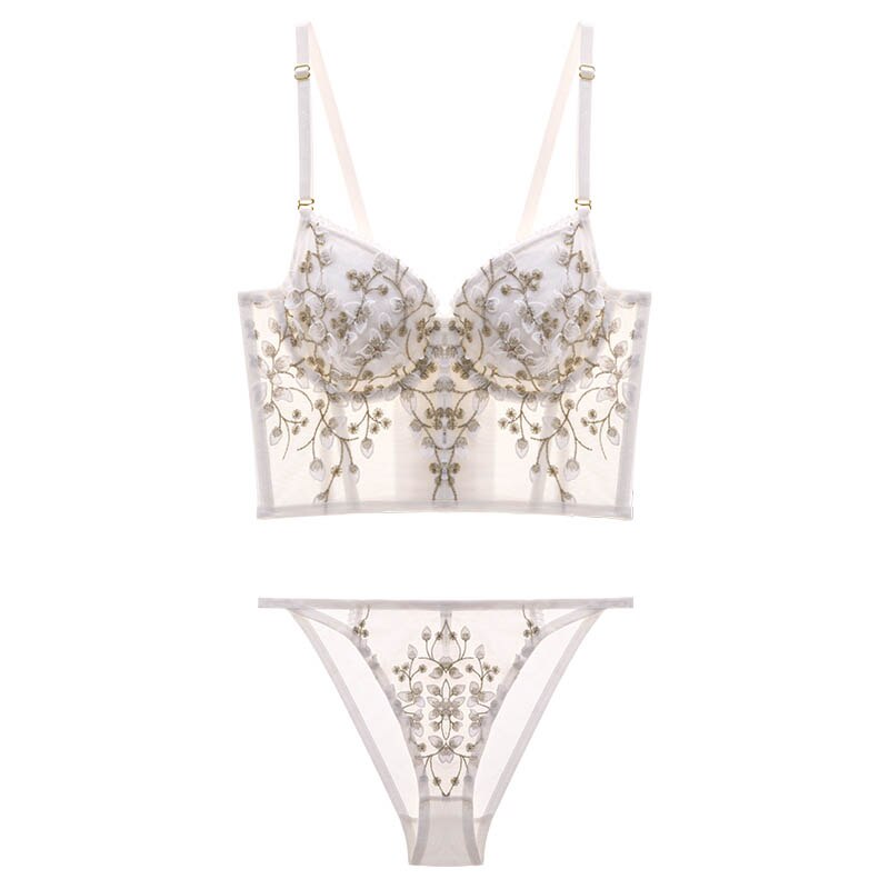 Ensemble de lingerie en dentelle avec fleurs