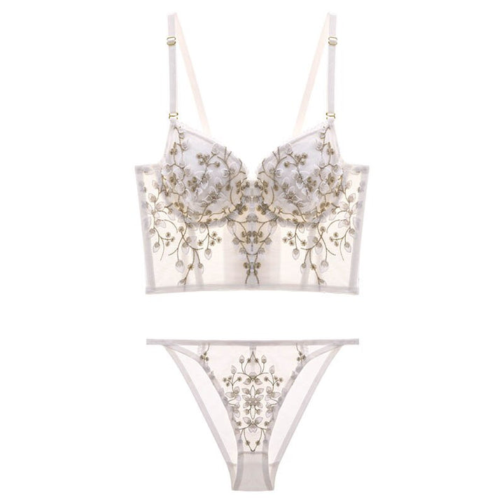 Ensemble de lingerie en dentelle avec fleurs