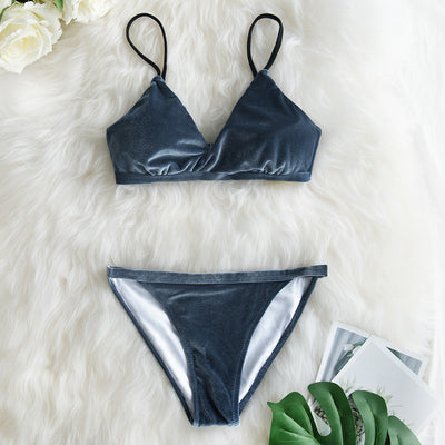 Maillot de bain deux pièces en velours