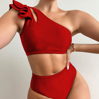 Maillot de bain deux pièces à volant