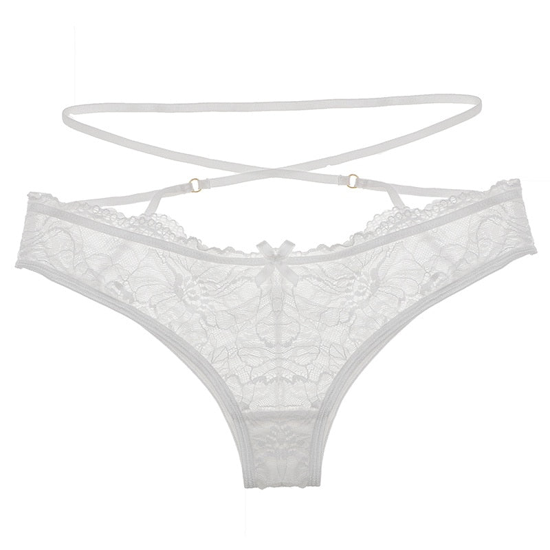 Culotte en dentelle à rayures décoratives
