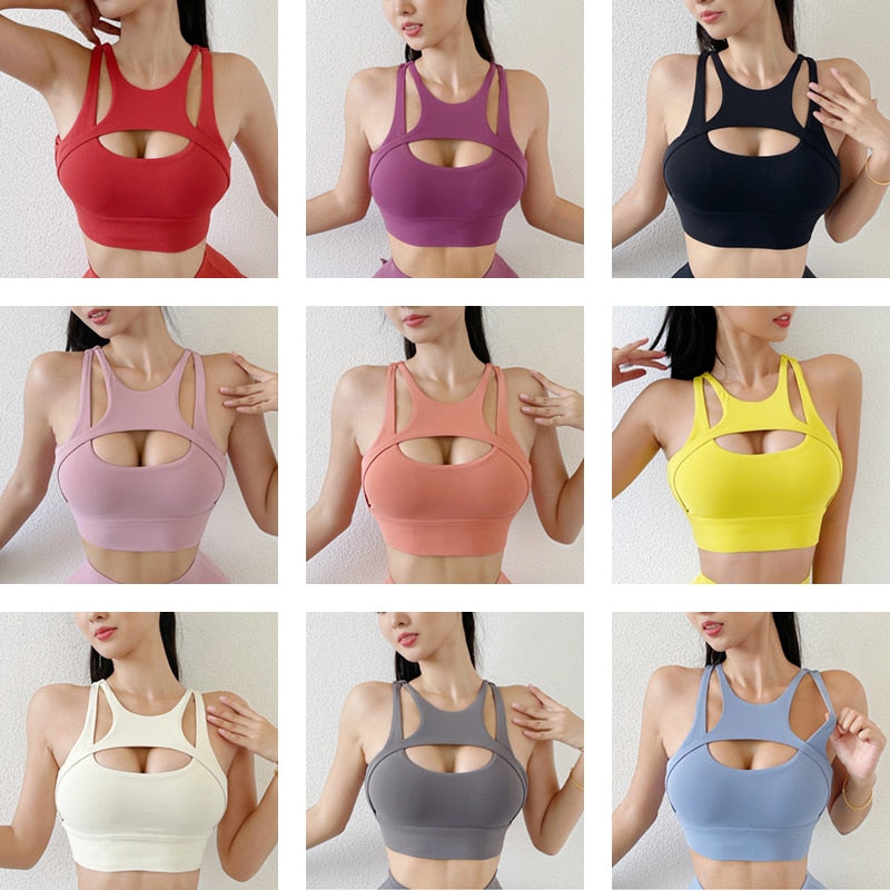 Brassière de sport géométrique