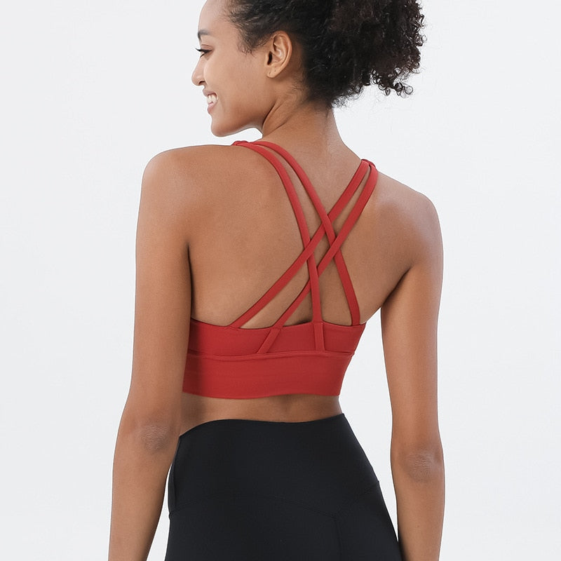 Soutien-gorge de sport à bretelles croisées