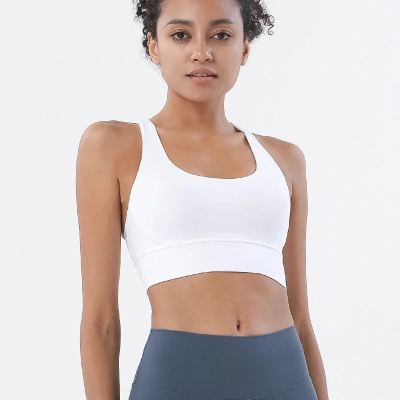 Soutien-gorge de sport à bretelles croisées