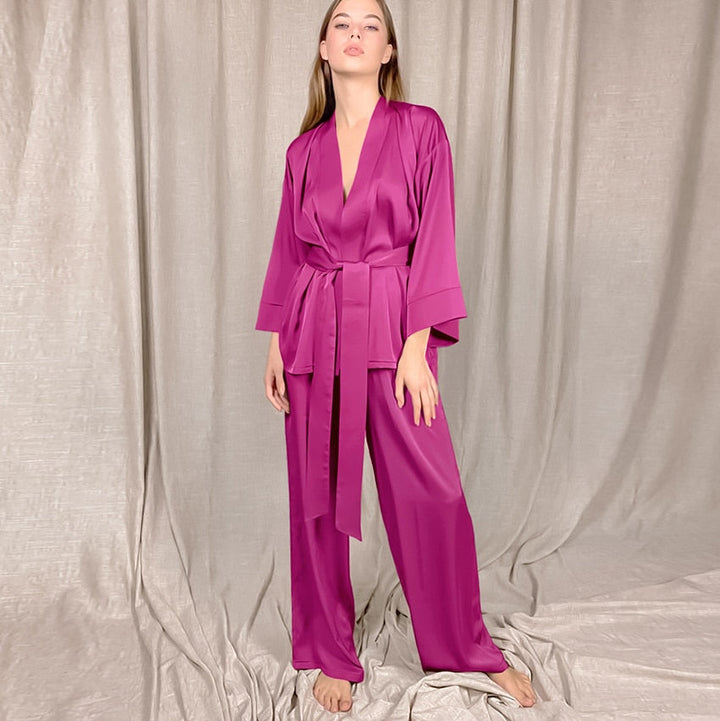 Pyjama long en satin