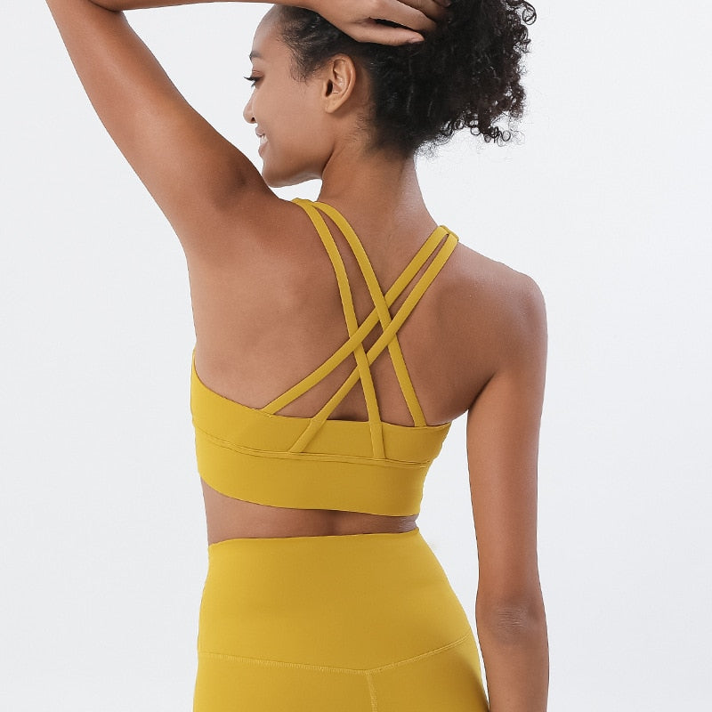 Soutien-gorge de sport à bretelles croisées