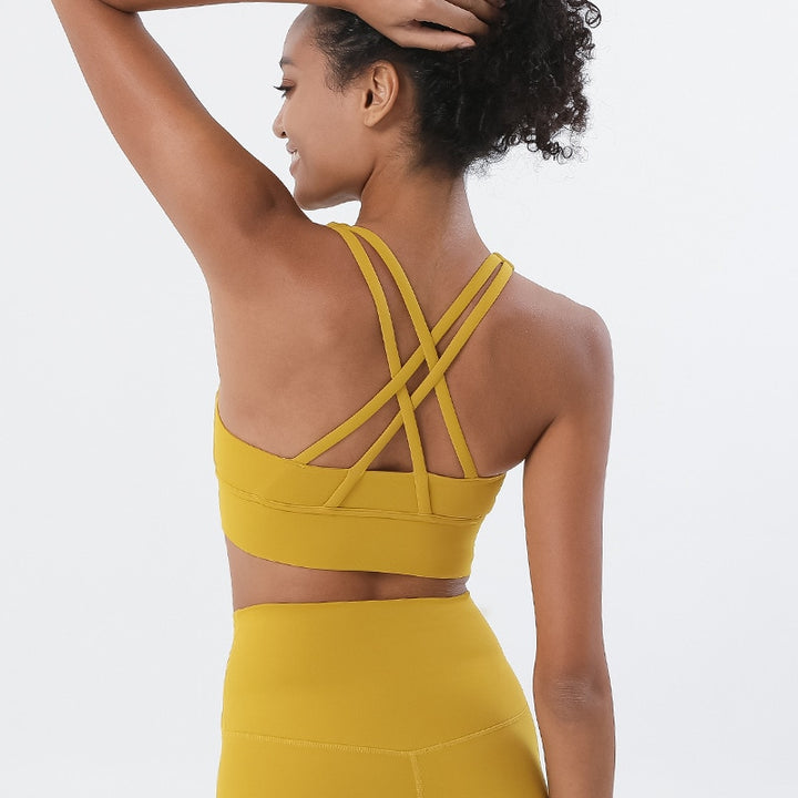 Soutien-gorge de sport à bretelles croisées