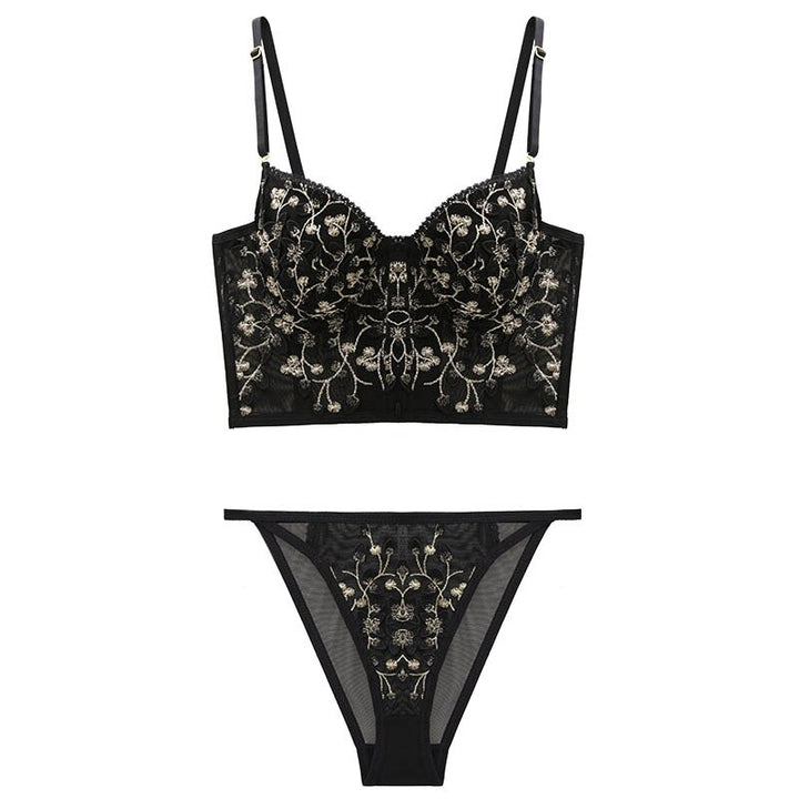 Ensemble de lingerie en dentelle avec fleurs