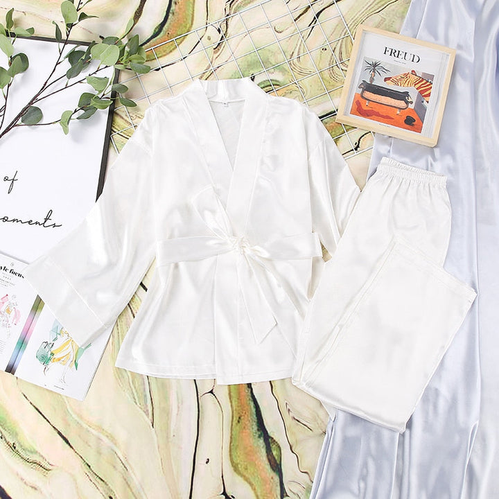 Pyjama long en satin