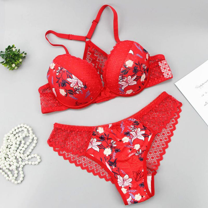Ensemble dentelle floral