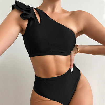 Maillot de bain deux pièces à volant