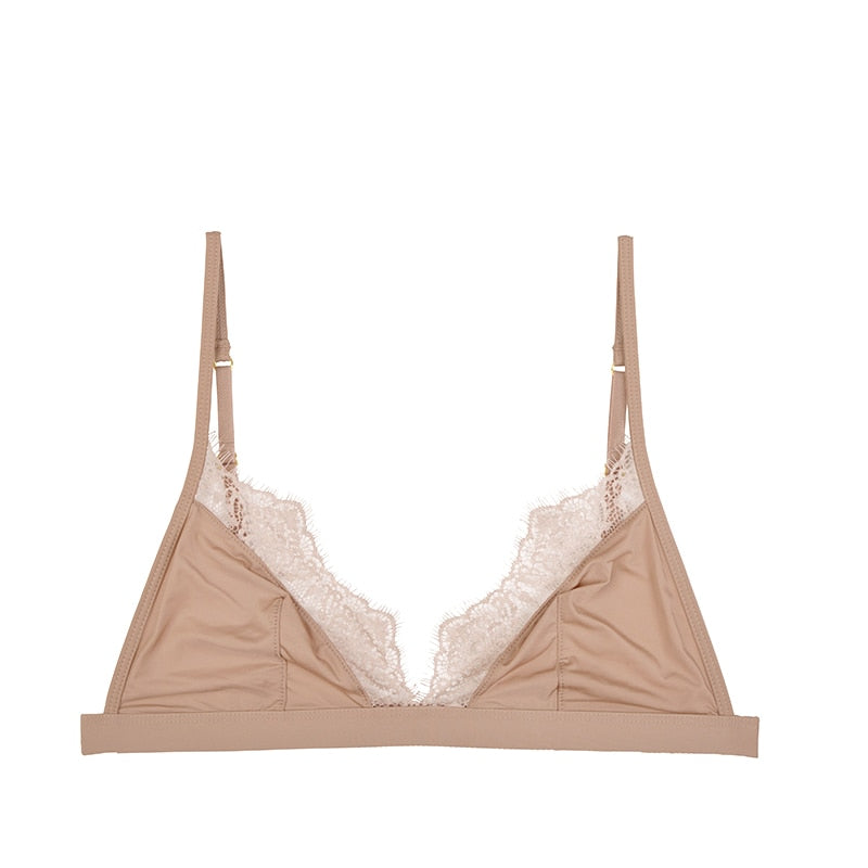 Soutien-gorge en satin avec dentelle