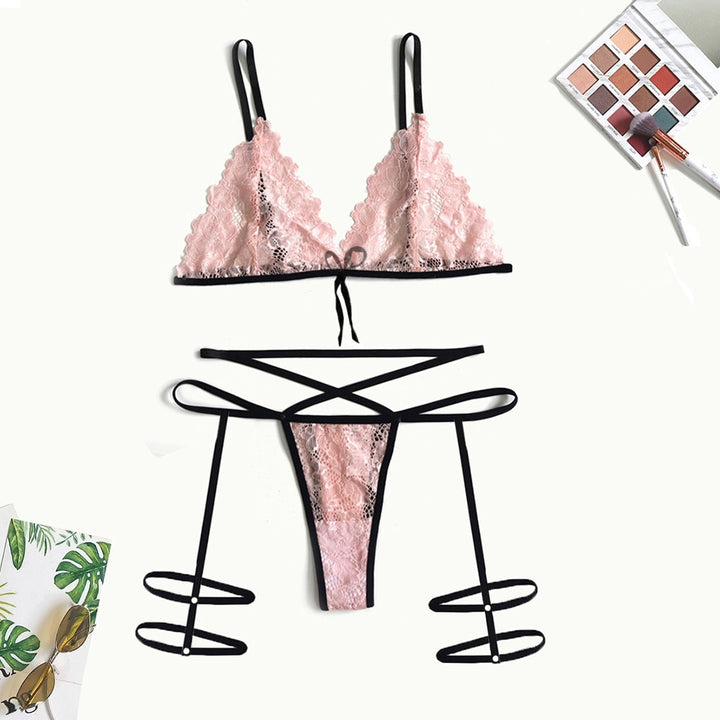 Un ensemble de sous-vêtements en dentelle
