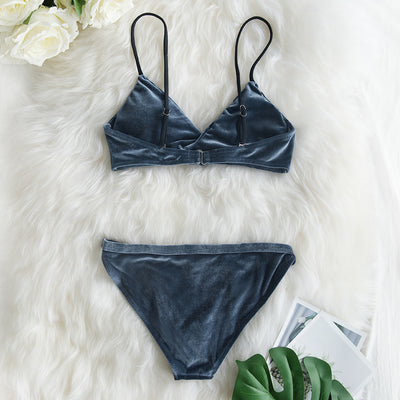 Maillot de bain deux pièces en velours
