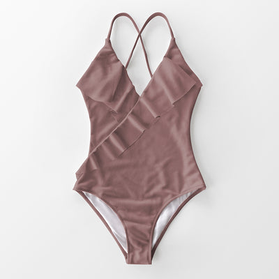 Maillot de bain une pièce à volant