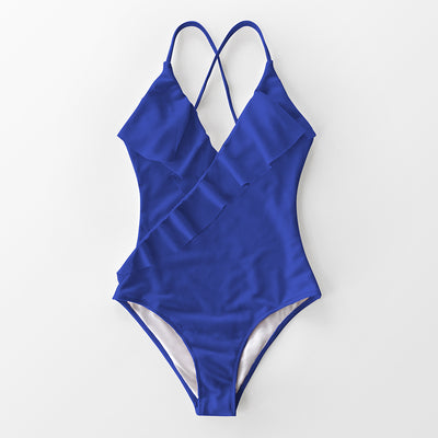 Maillot de bain une pièce à volant