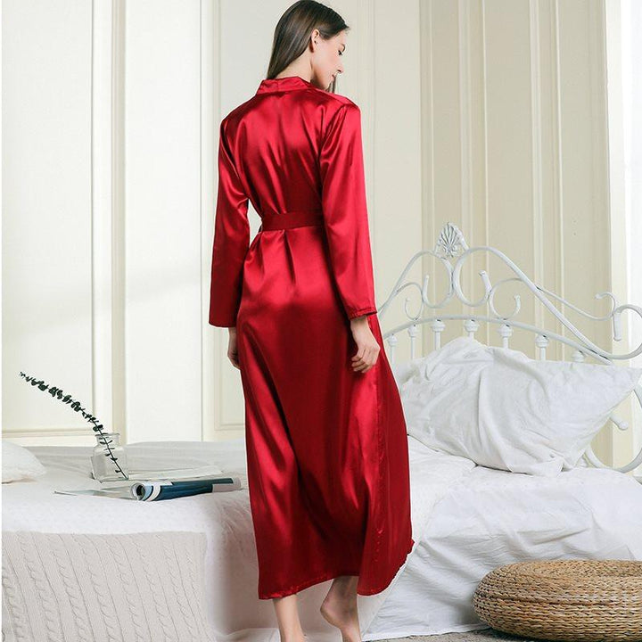 Peignoir long satiné