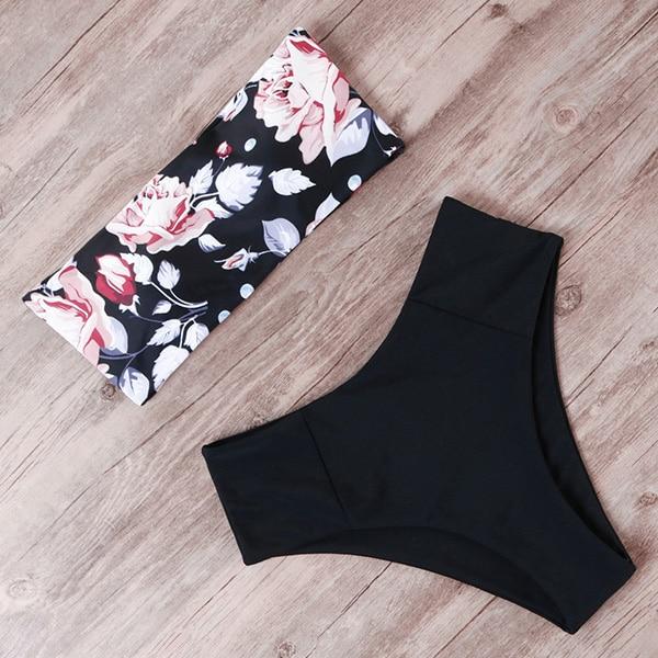 Maillot de bain deux pièces sans bretelles