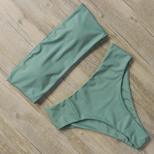 Maillot de bain deux pièces sans bretelles