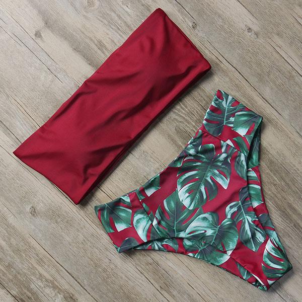 Maillot de bain deux pièces sans bretelles