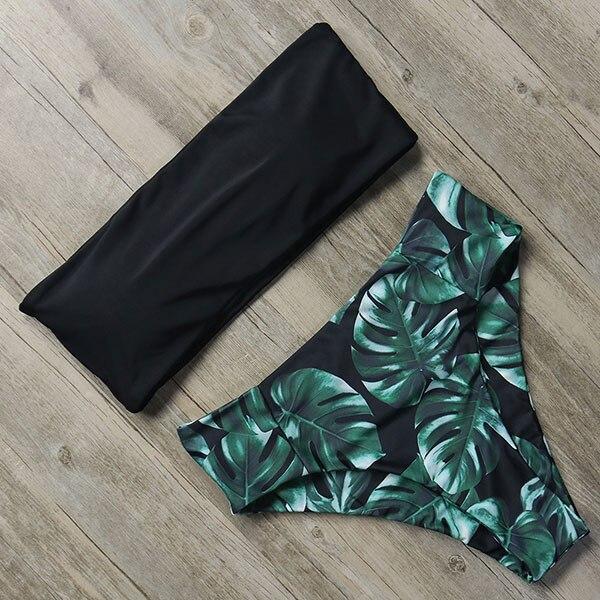 Maillot de bain deux pièces sans bretelles