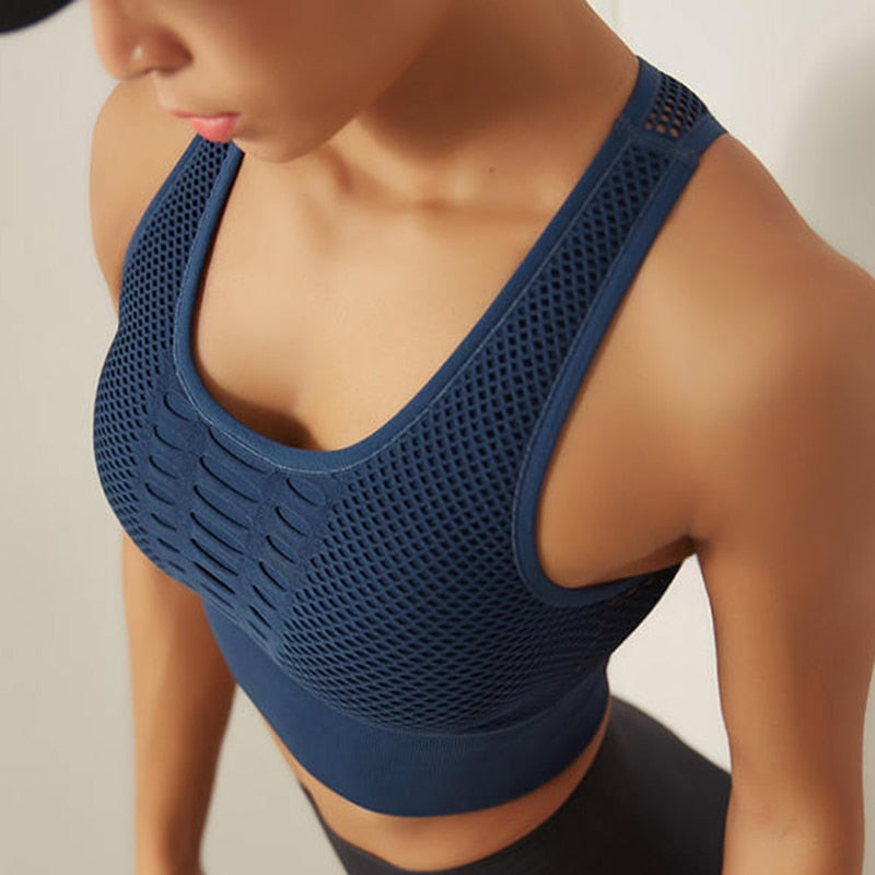 Soutien-gorge de sport en maille