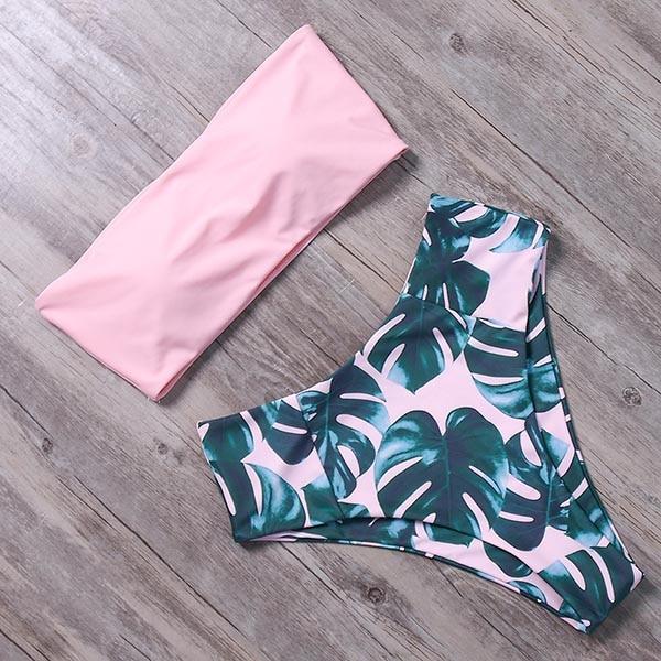 Maillot de bain deux pièces sans bretelles