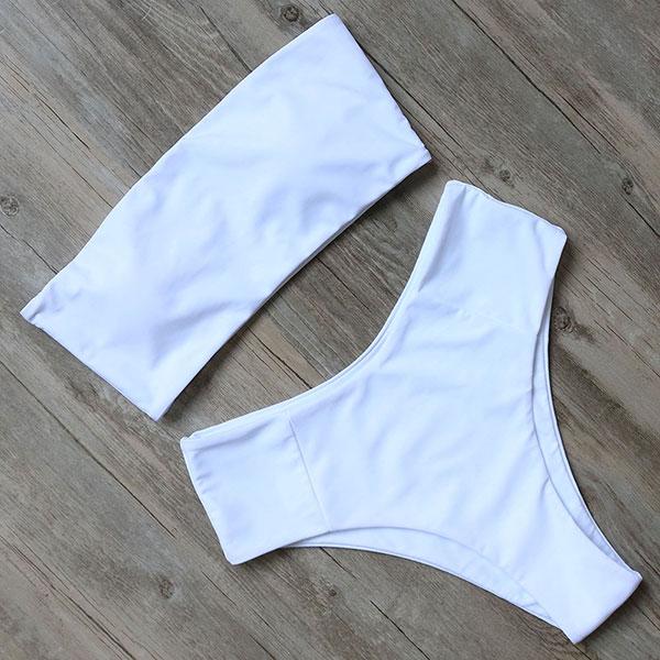 Maillot de bain deux pièces sans bretelles