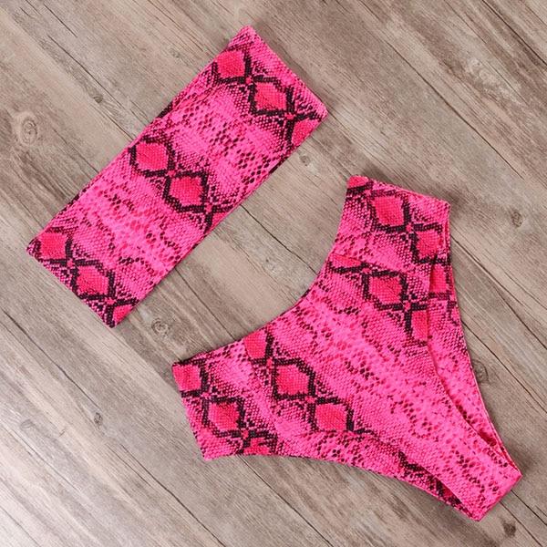 Maillot de bain deux pièces sans bretelles