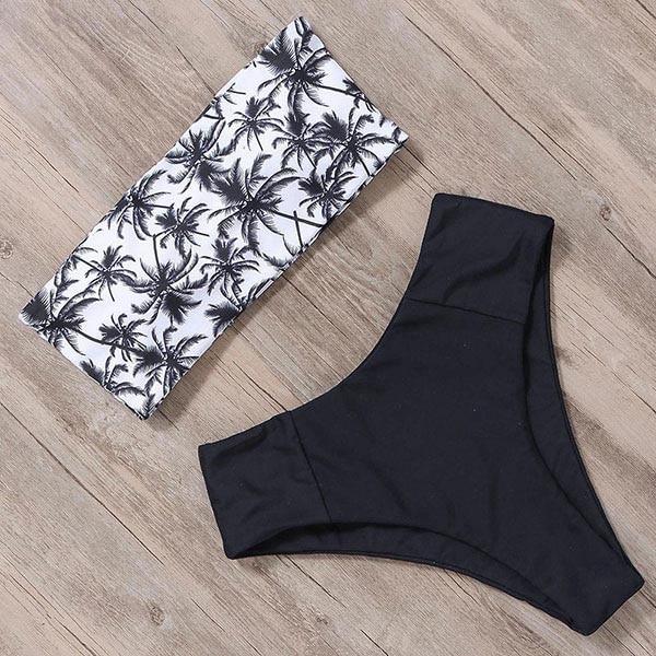 Maillot de bain deux pièces sans bretelles