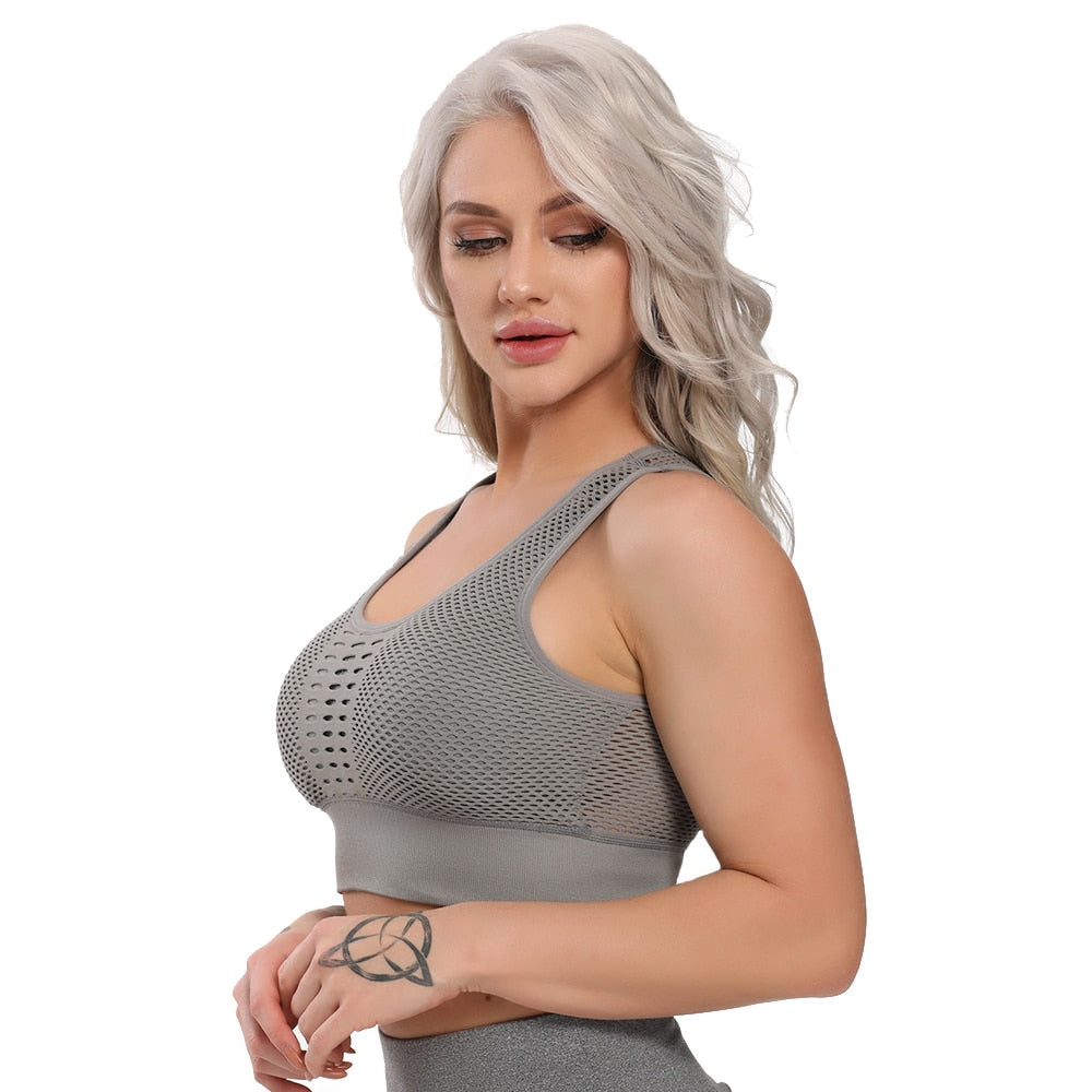 Soutien-gorge de sport en maille