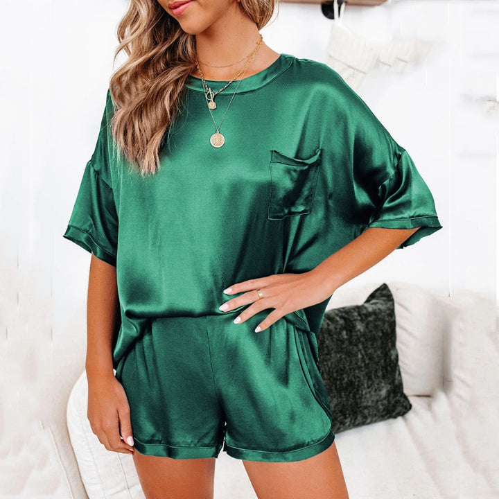 Pyjama ample 2 pièces en satin