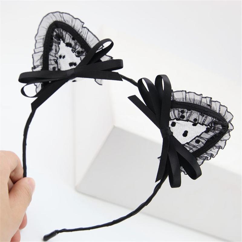 Bandeau en dentelle avec oreilles