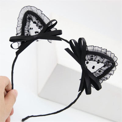 Bandeau en dentelle avec oreilles