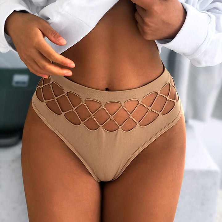 Culotte taille haute ajourée