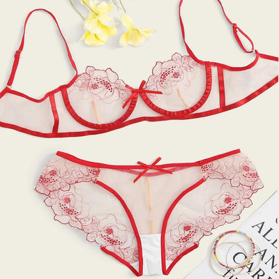 Ensemble transparent de sous-vêtements