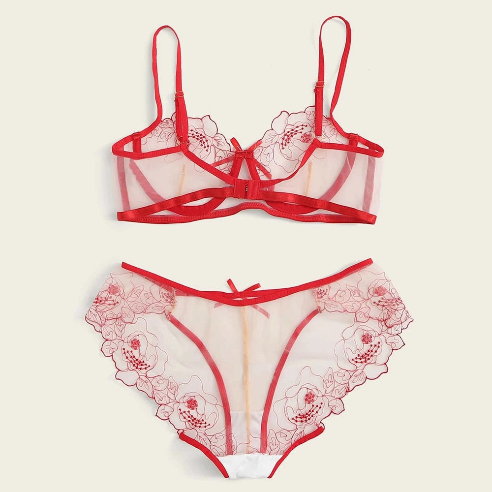 Ensemble transparent de sous-vêtements
