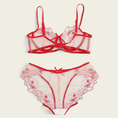 Ensemble transparent de sous-vêtements