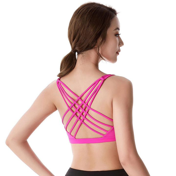 Soutien-gorge de sport avec une croix dans le dos